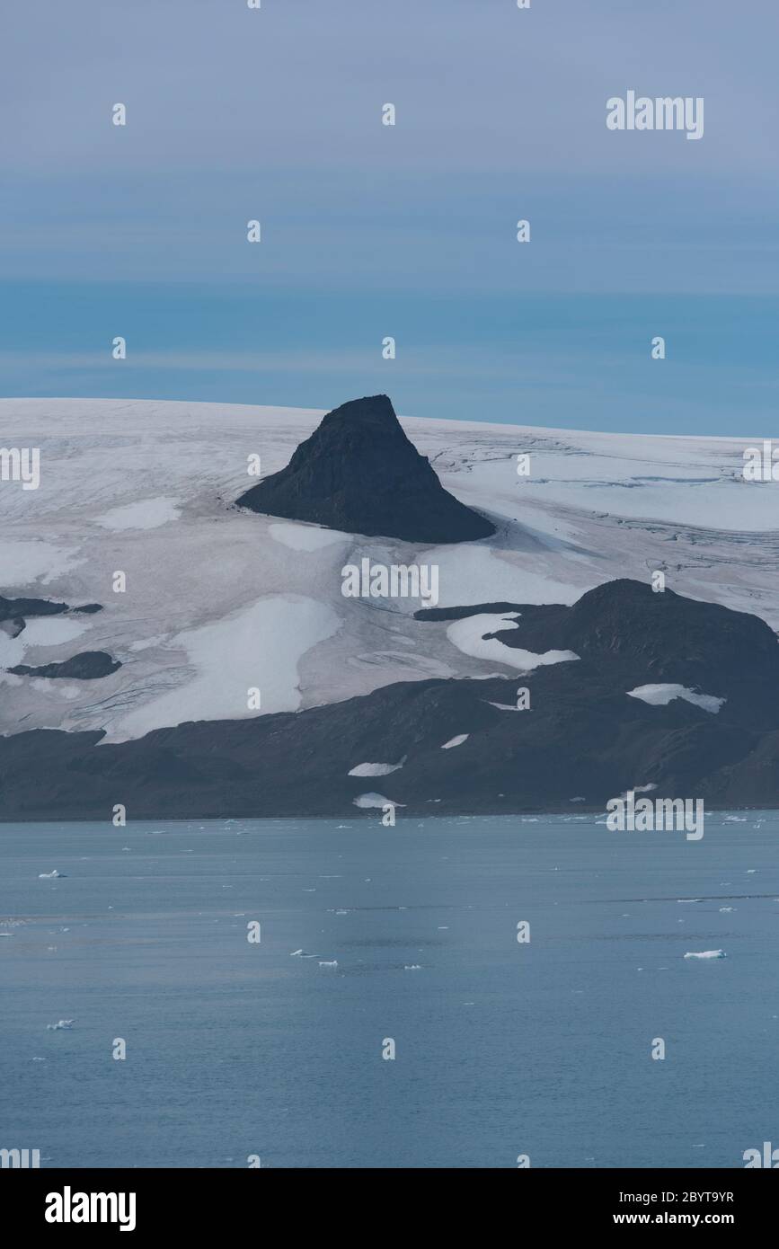 An extinct volcanic plug, Admiralty Bay on King George Island in the ...