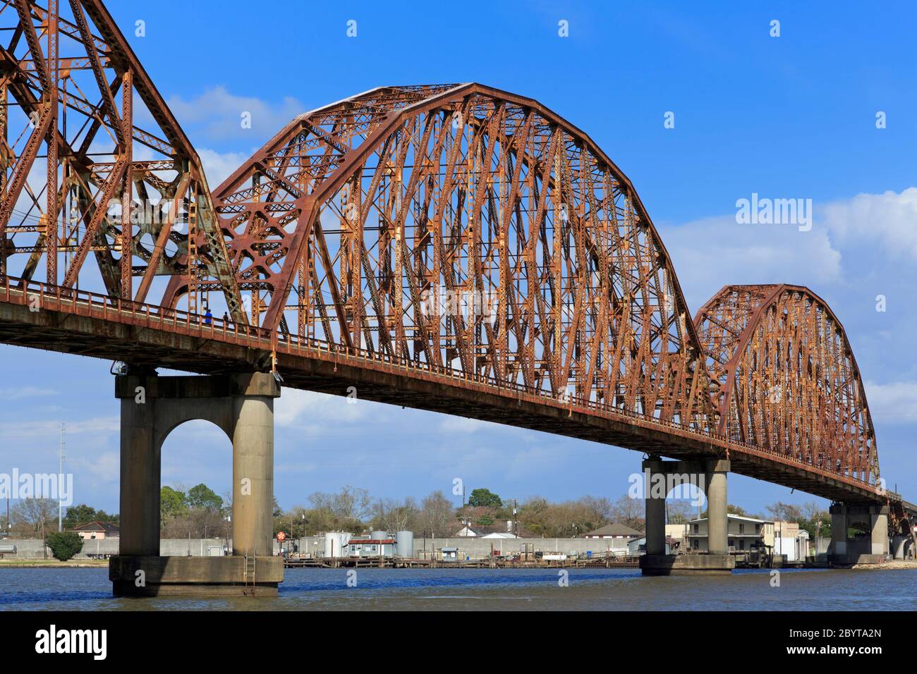 Bridge over the Atchafalaya River, Berwick, Louisiana, USA Stock Photo