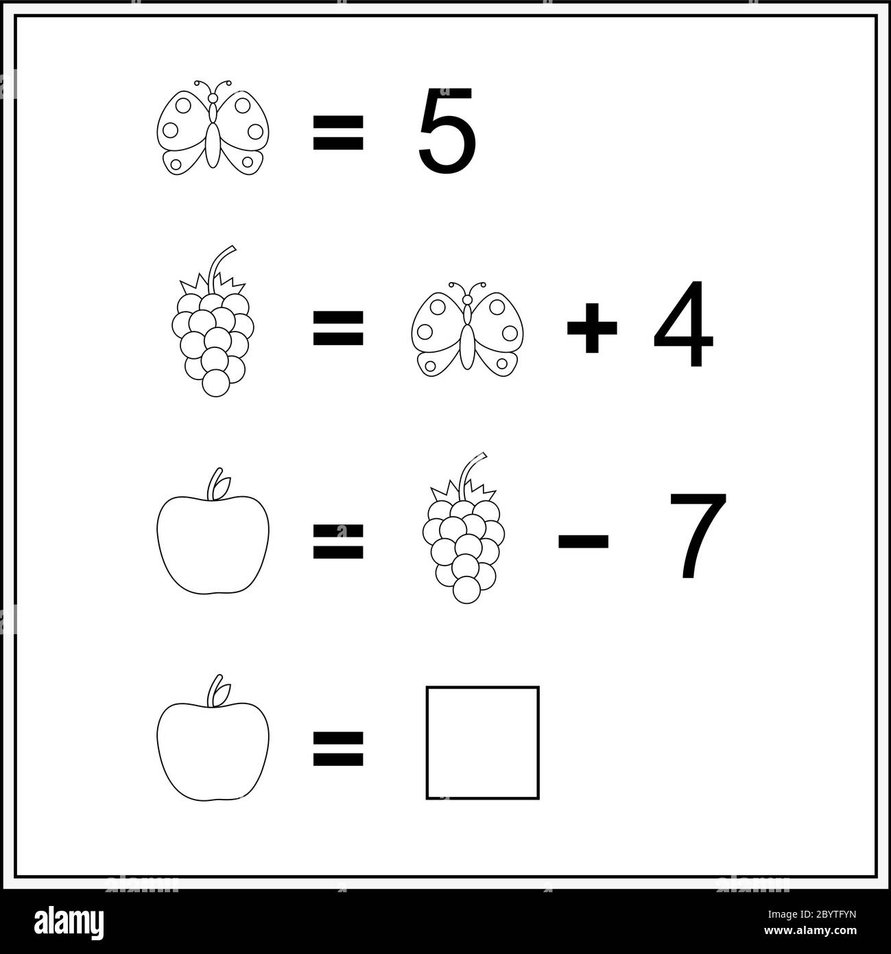worksheet for kids. education puzzle game. children activity Stock Vector