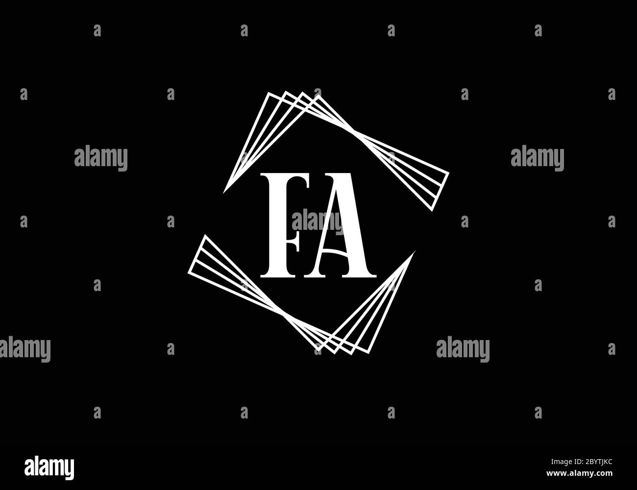 Initial Monogram Letter FA Logo Design Vector Template. FA Letter Logo ...