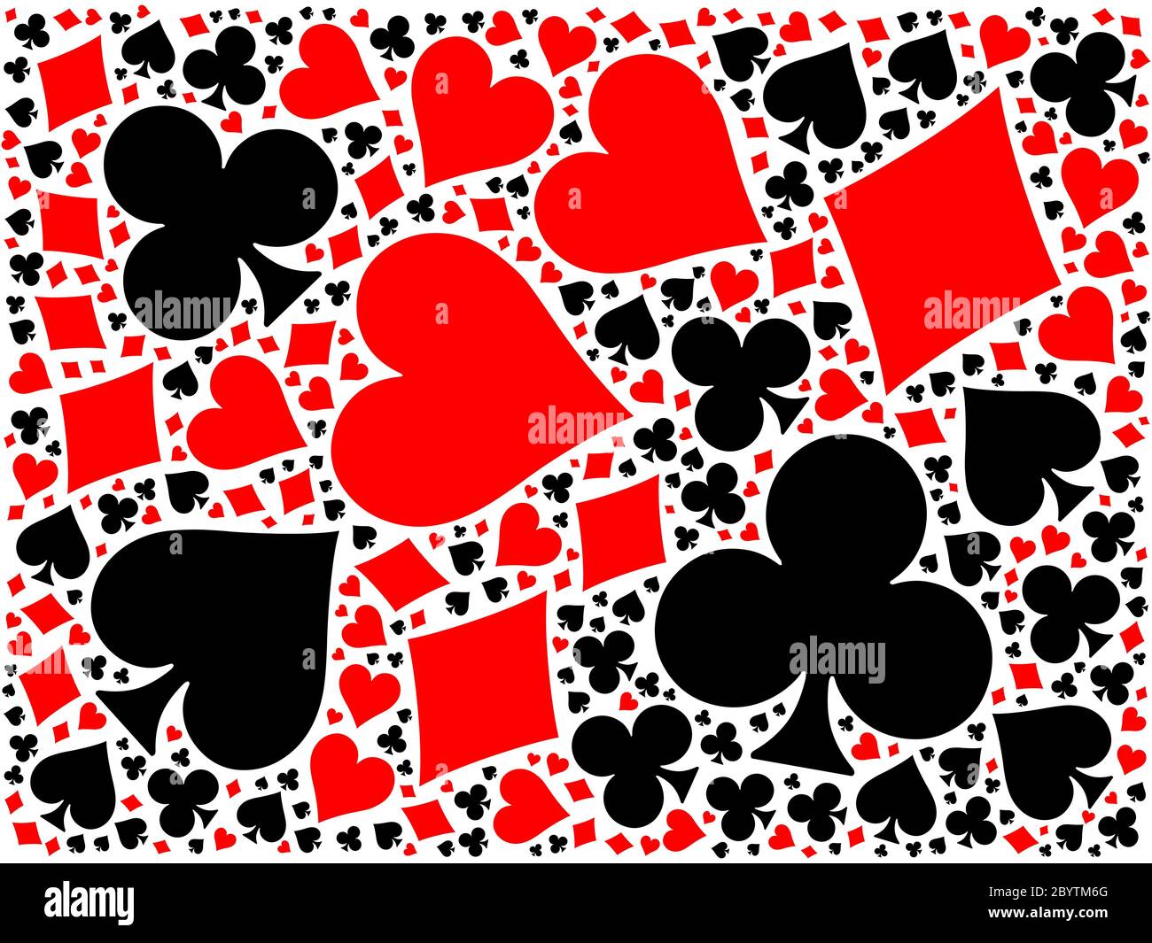 Premium Vector, Four casino cards in red and black