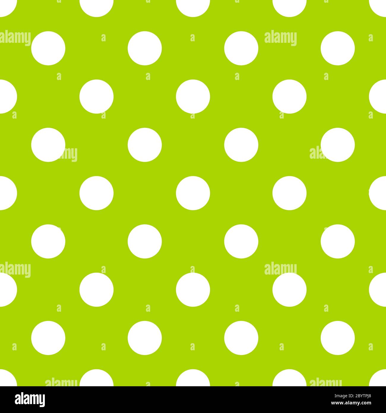 Seamless polka dot pattern. White dots on green background. Vector ...