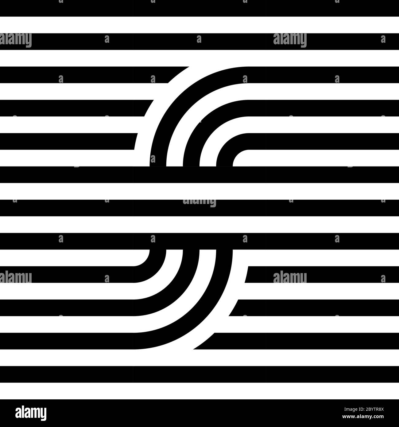 Striped abstract seamless pattern background tile. Black and white retro stripy vector illustration. Textile fabric design element. Stock Vector