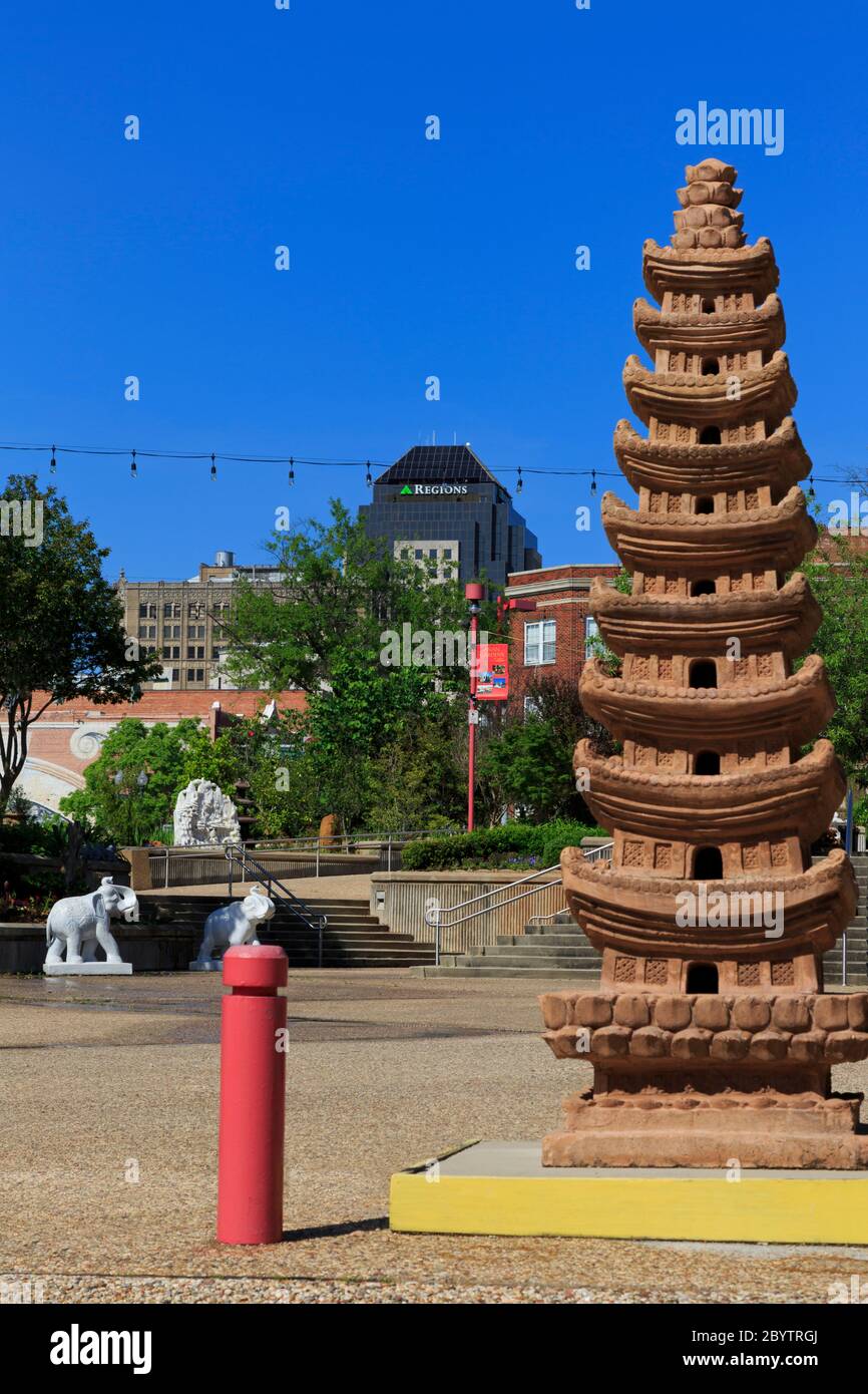 Asian Gardens, Shreveport, Louisiana, USA Stock Photo