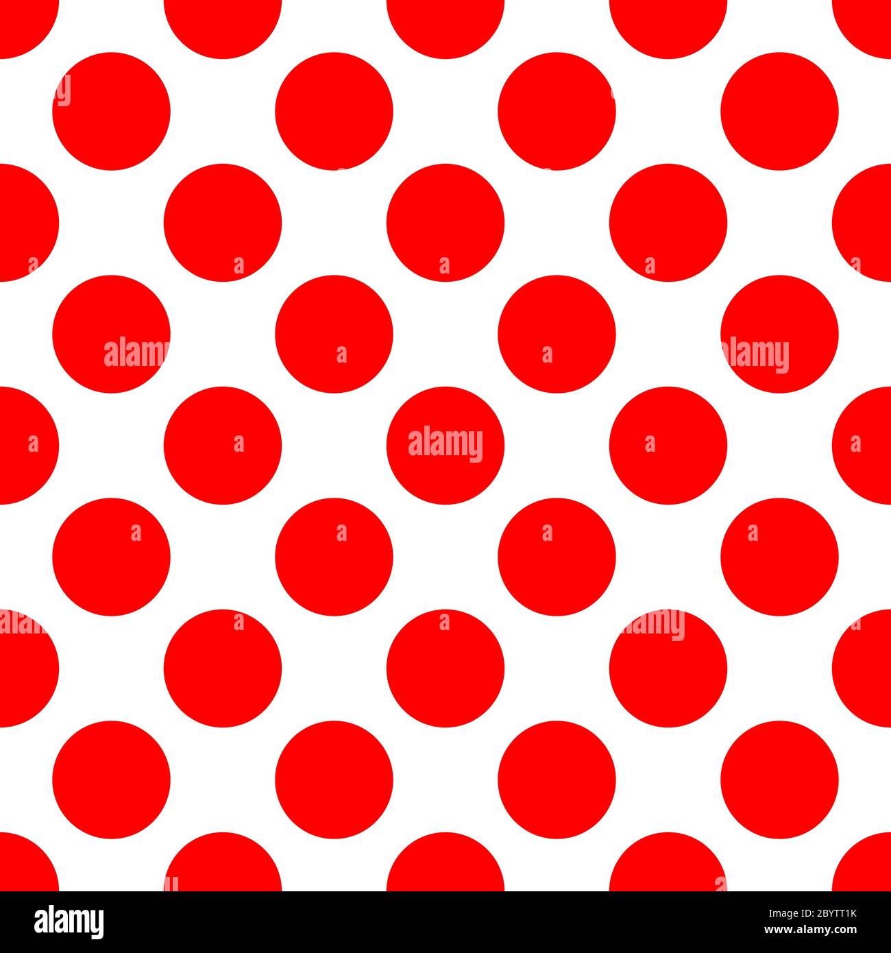 Seamless polka dot pattern. Red dots on white background. Vector