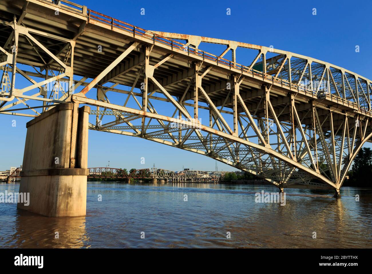 Texas Street Bridge, Shreveport, Louisiana, USA Stock Photo