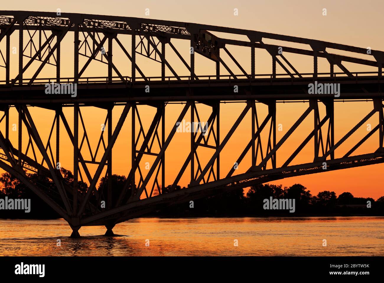 Texas Street Bridge, Shreveport, Louisiana, USA Stock Photo