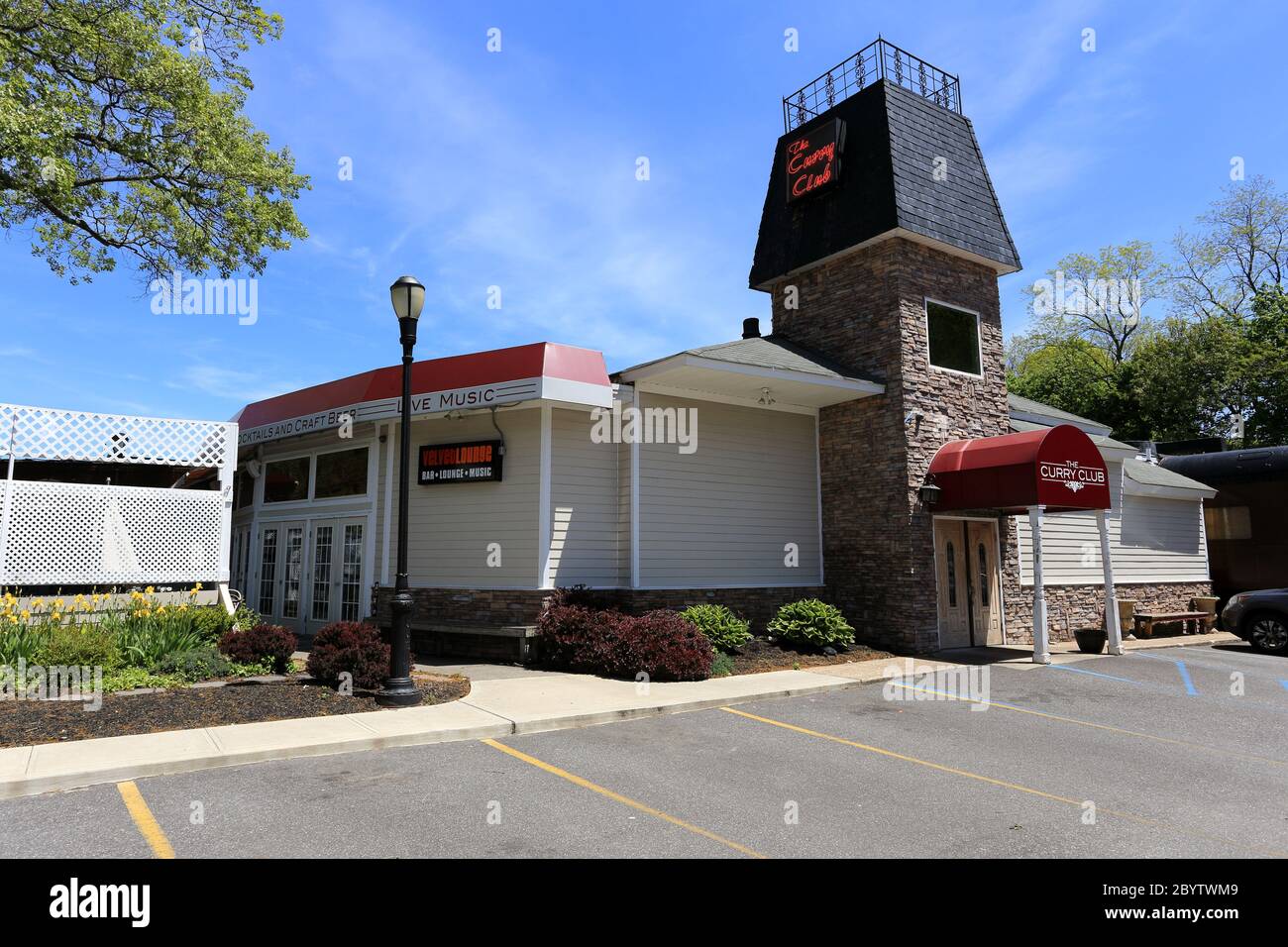 The Curry Club Indian Restaurant Stony Brook Long Island New York Stock Photo