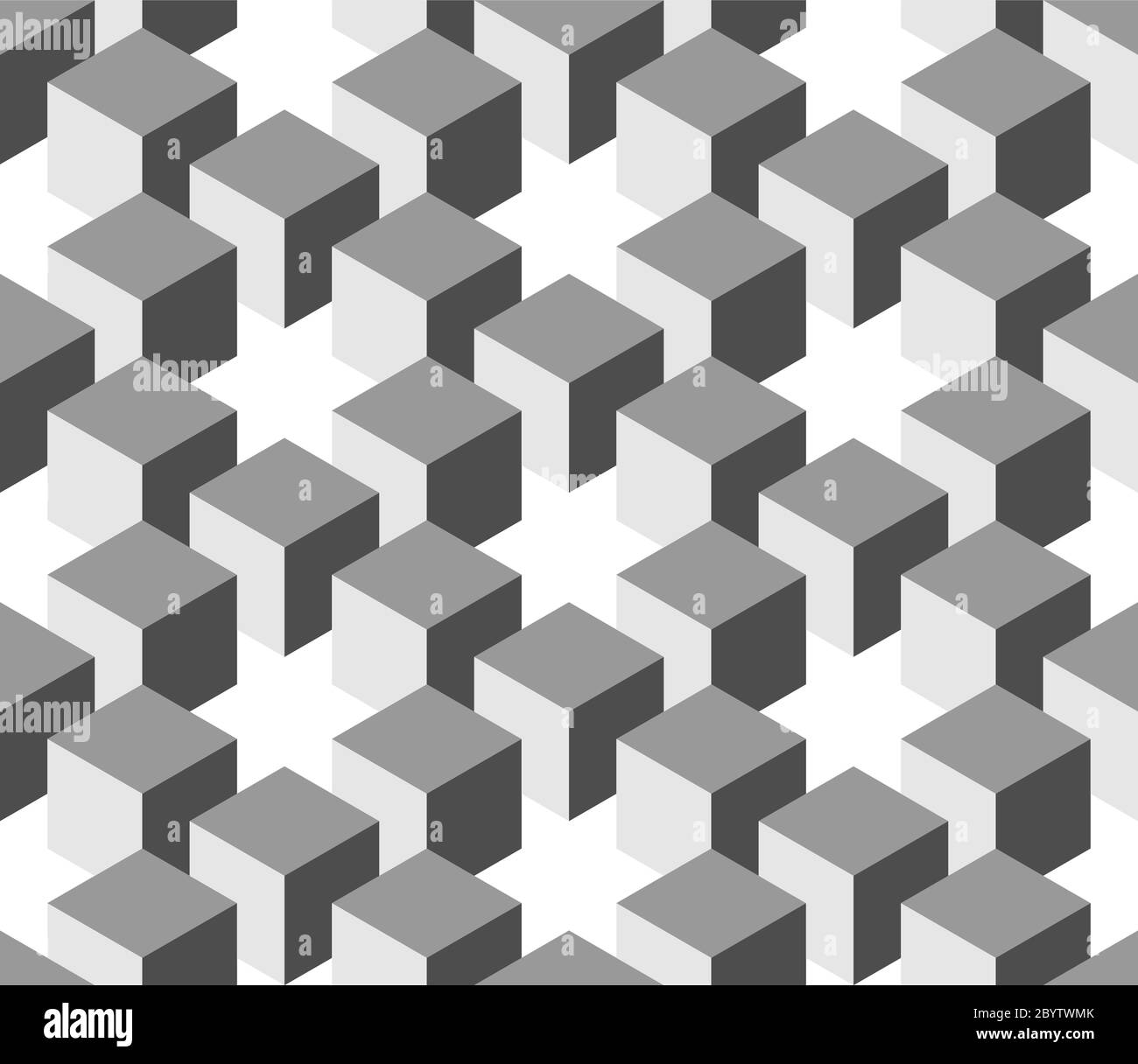 Le rendu 3D d'un cube infini blanc fond isolé en studio Photo Stock - Alamy