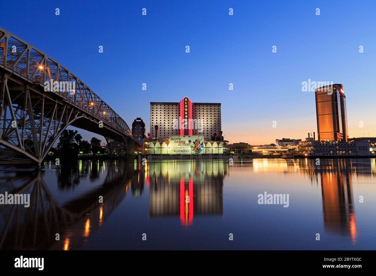 Eldorado & Sams Town Casinos, Shreveport, Louisiana, USA Stock Photo