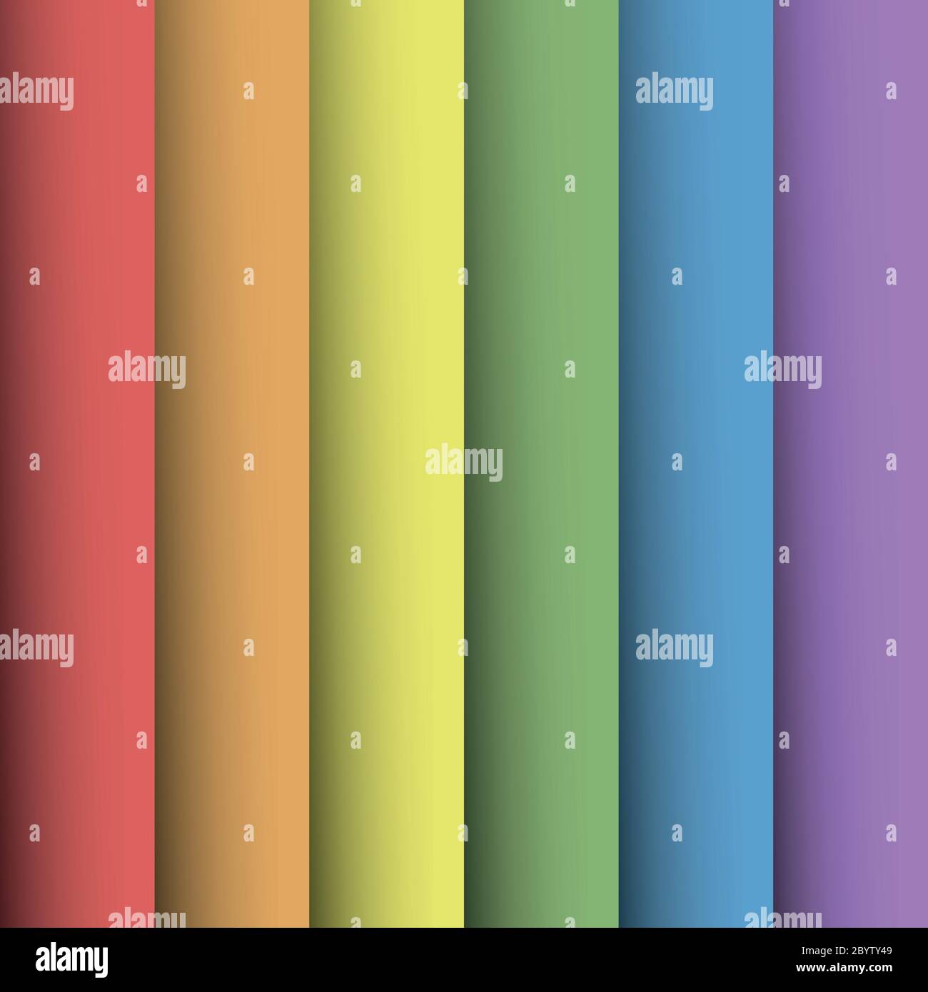 Overlapping colorful paper sheets in colors of rainbow spectrum. With ...