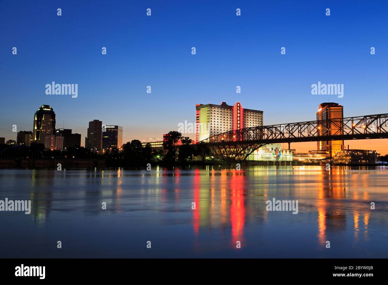 Eldorado & Sams Town Casinos, Shreveport, Louisiana, USA Stock Photo