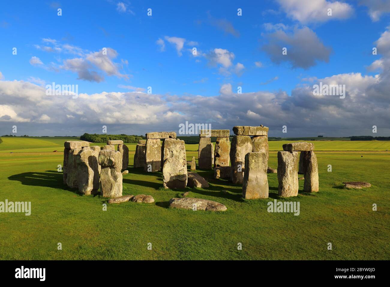 Stonehenge is a prehistoric monument and one of the wonders of the world. It is located in Salisbury,Wiltshire. Stock Photo