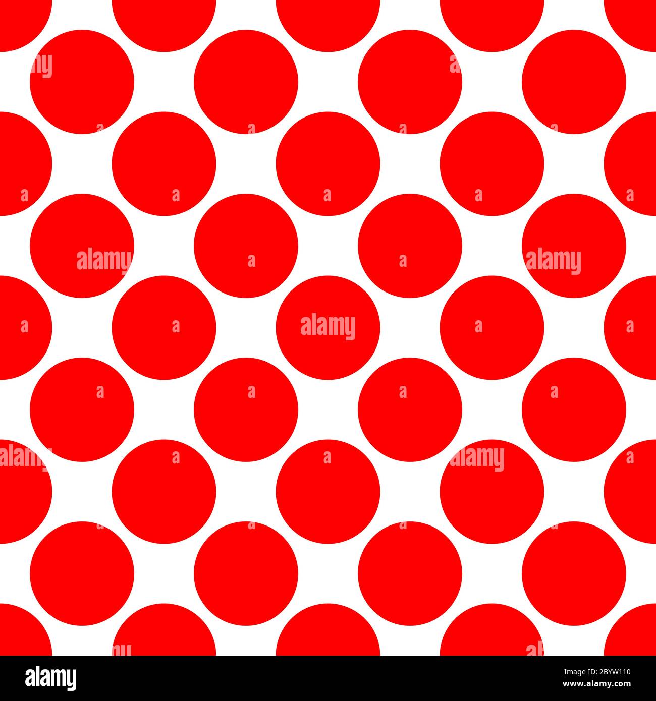 Seamless polka dot pattern. Red dots on white background. Vector