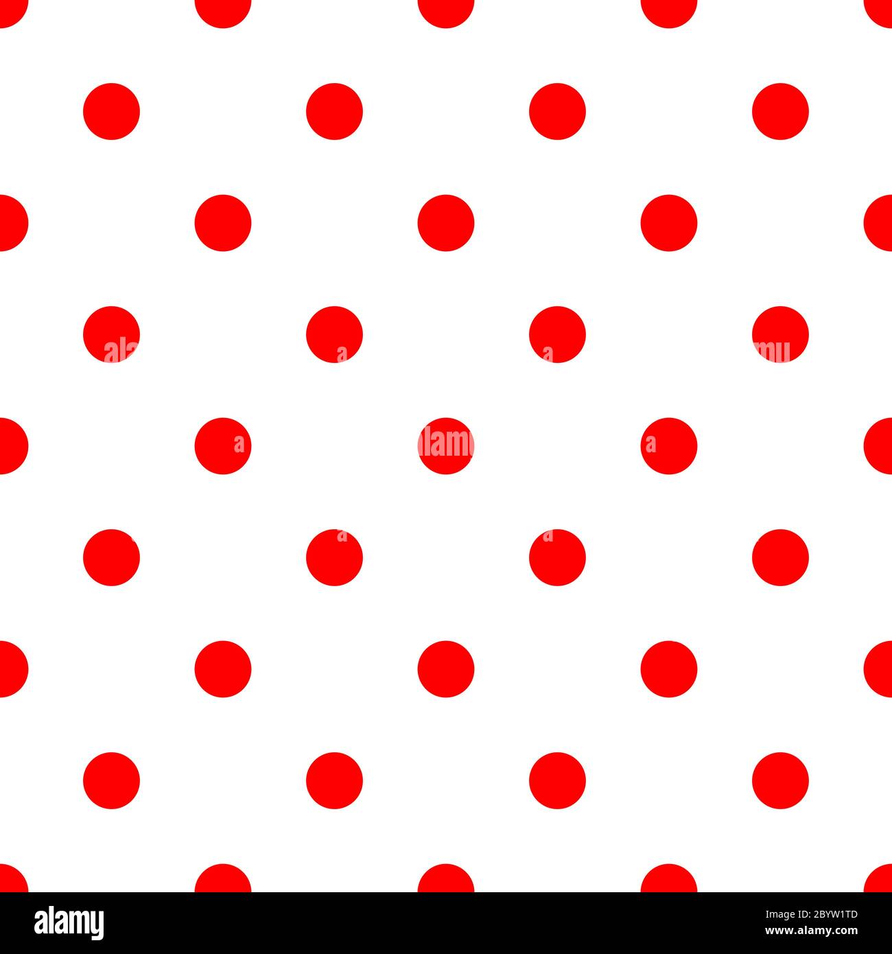 Seamless polka dot pattern. Red dots on white background. Vector