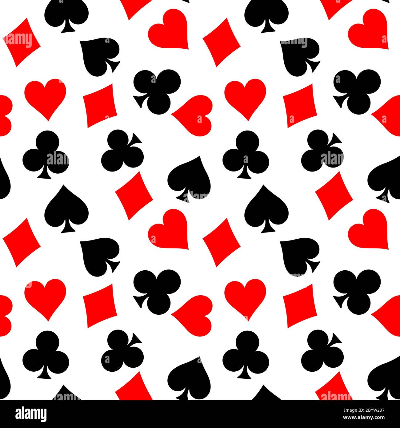 Seamless pattern background of poker suits - hearts, clubs, spades and ...
