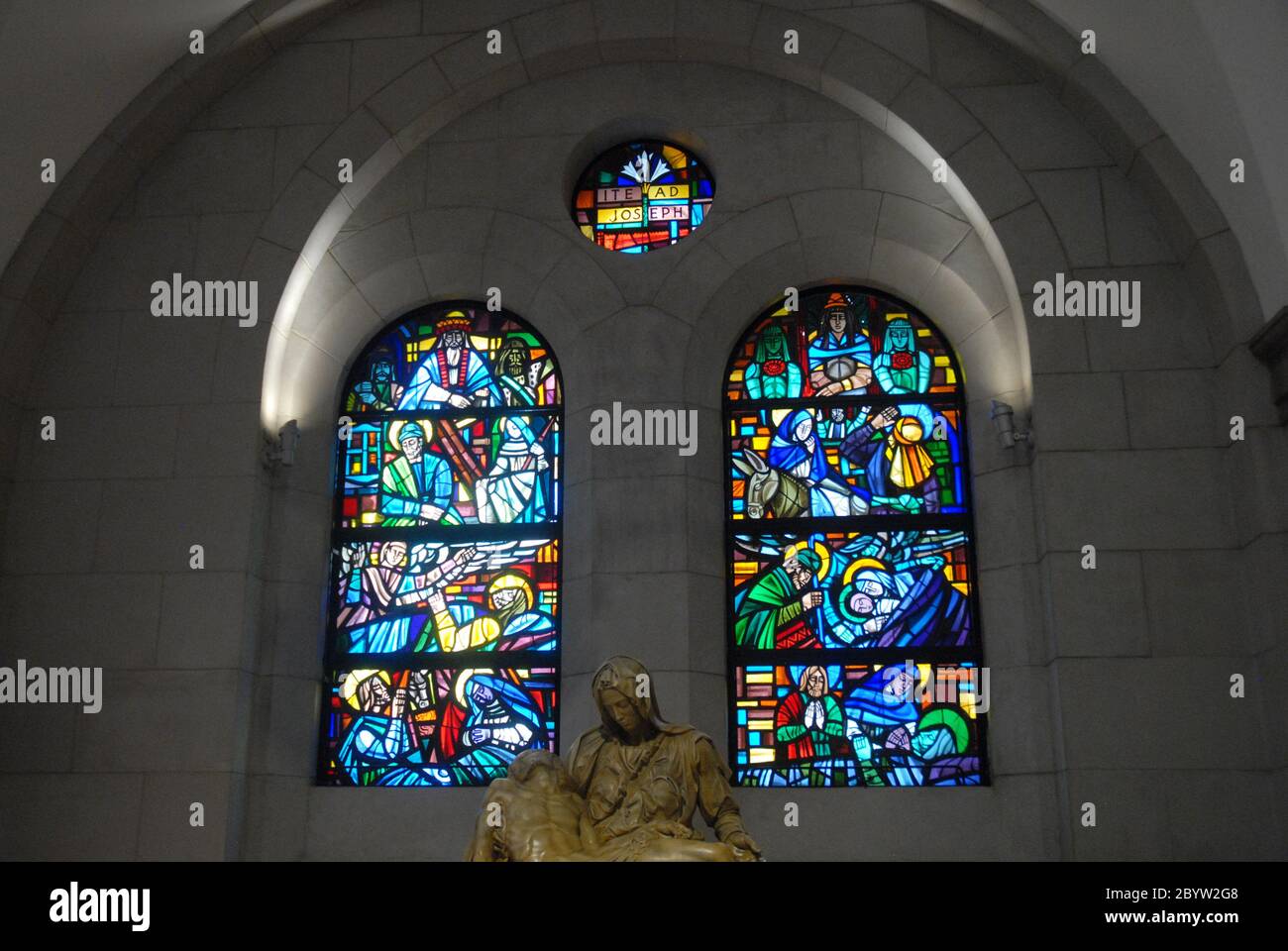 Stained Glass Windows in Manila Cathedral, Intramuros, Philippines
