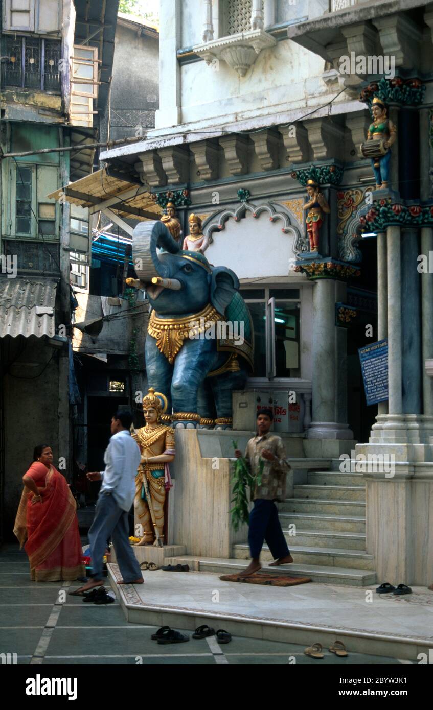 Mumbai (Formerly Bombay ) India Adishwarji Jain Temple Entrance Stock Photo