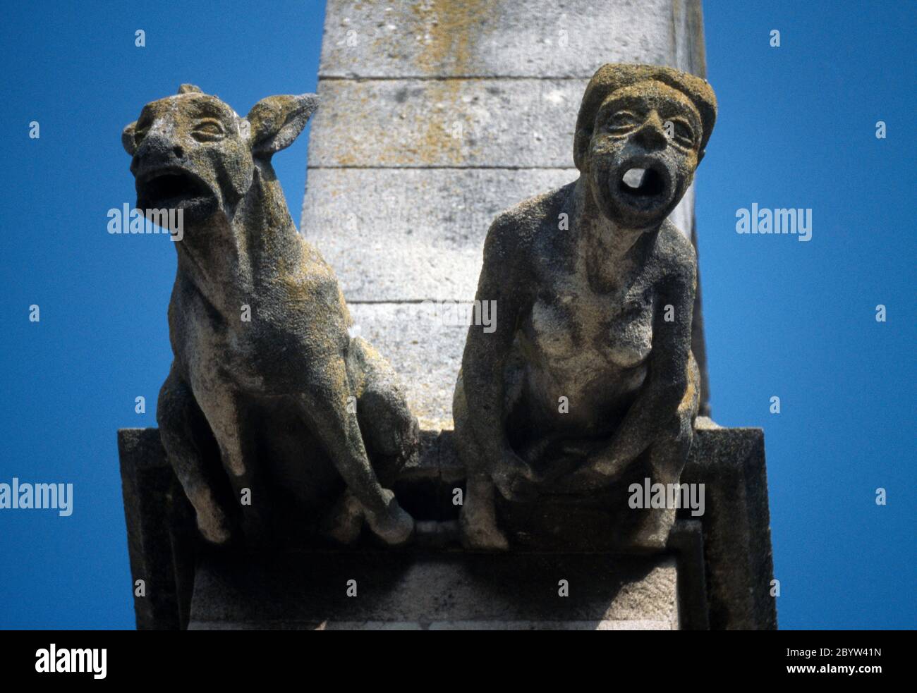 Avignon France Gargoyles Temple Sant Martial Stock Photo