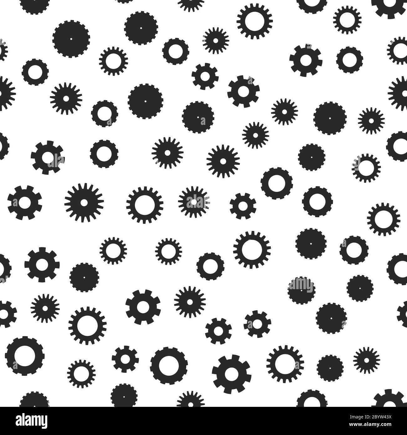 Cog wheel seamless pattern. Clockwork, technological or industrial ...