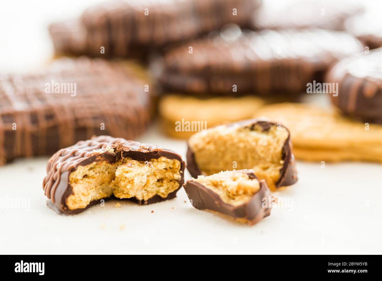 Chocolate covered Nutter Butters Stock Photo Alamy