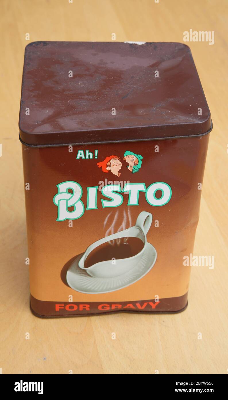 Vintage Bisto Gravy Tin Stock Photo Alamy