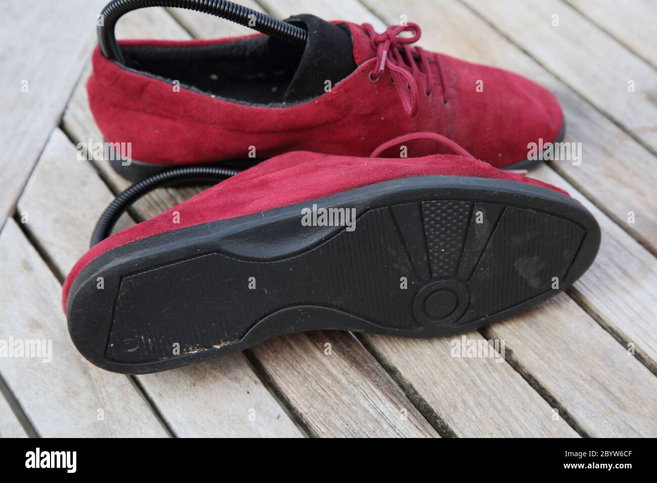 Red shoe laces hi-res stock photography and images - Alamy