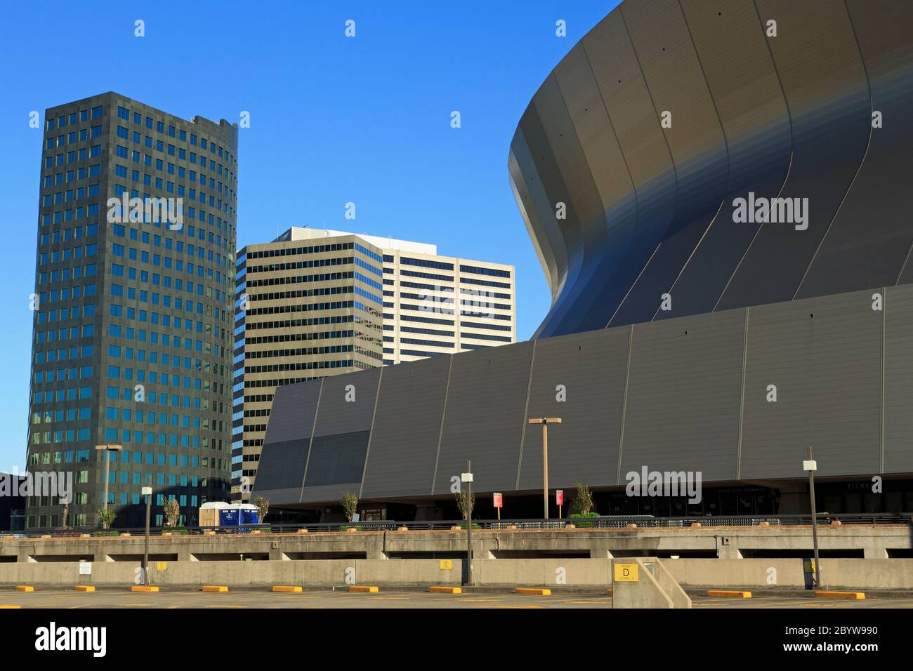 Superdome, Central Business District, New Orleans, Louisiana, USA Stock
