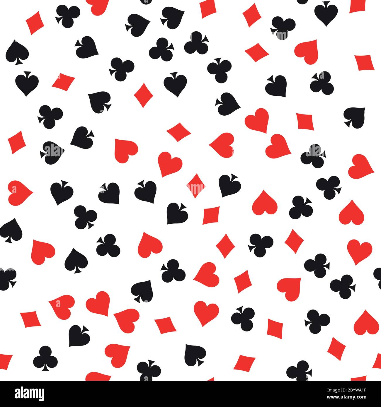 Poker card suit seamless pattern background. Black spades and clubs ...
