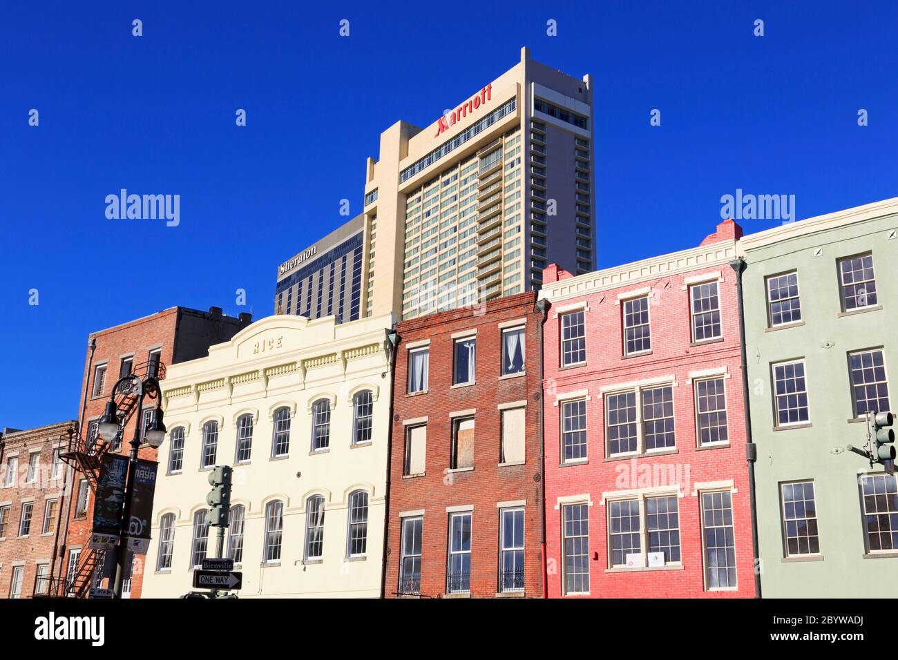 St. Peters Street, French Quarter, New Orleans, Louisiana, USA Stock