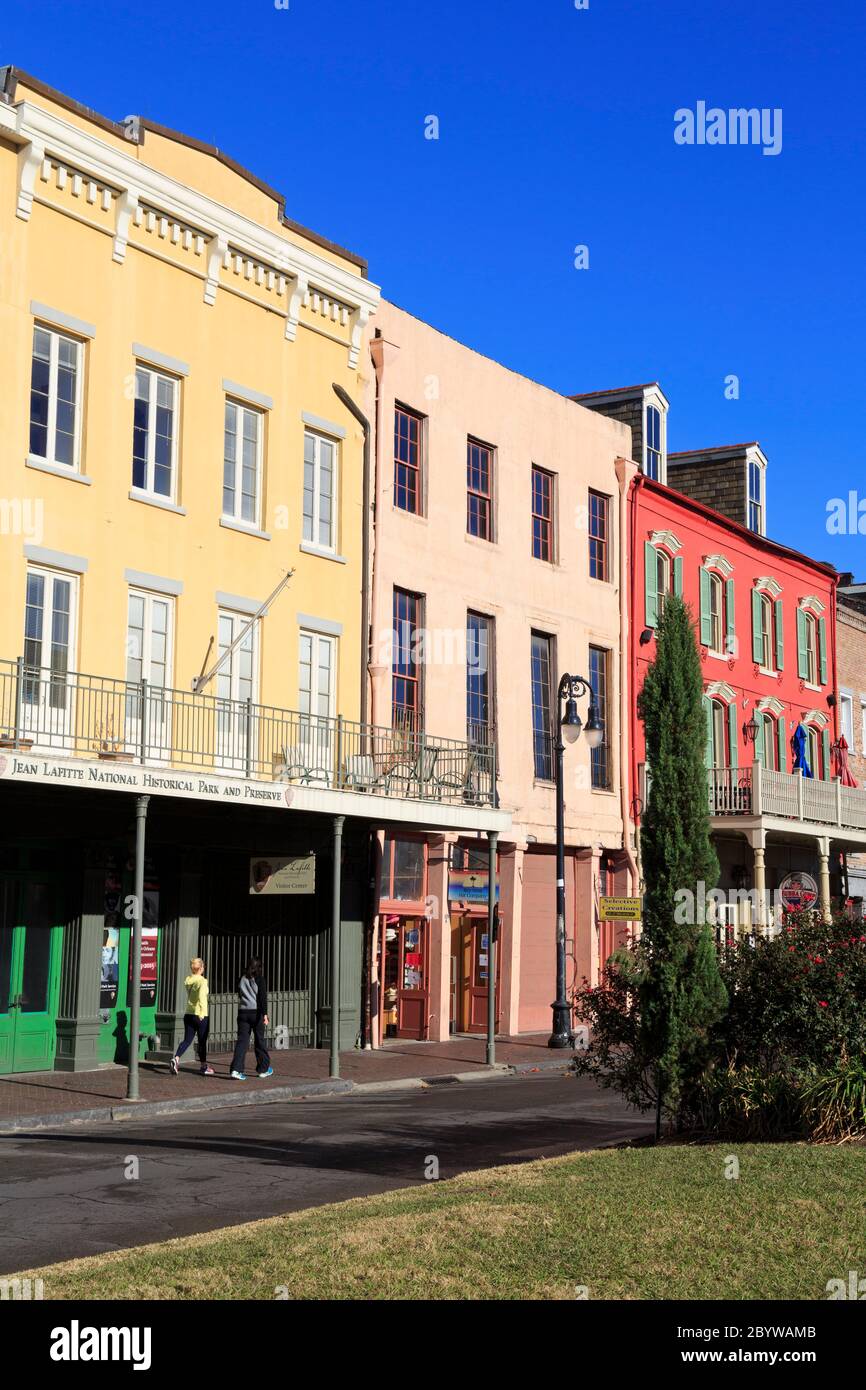 Decatur Street, French Quarter, New Orleans, Louisiana, USA Stock Photo
