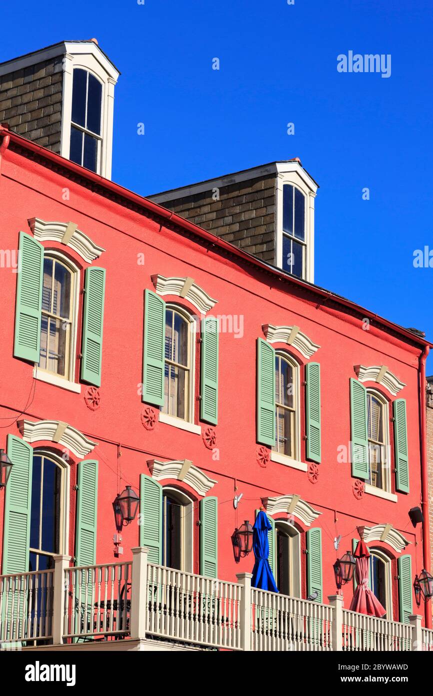 Decatur Street, French Quarter, New Orleans, Louisiana, USA Stock Photo
