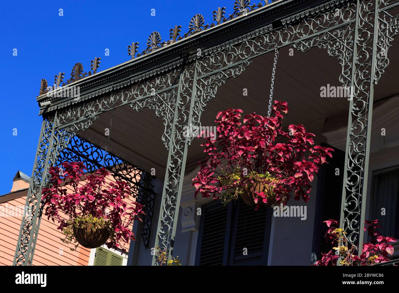 St. Ann Street, French Quarter, New Orleans, Louisiana, USA Stock Photo