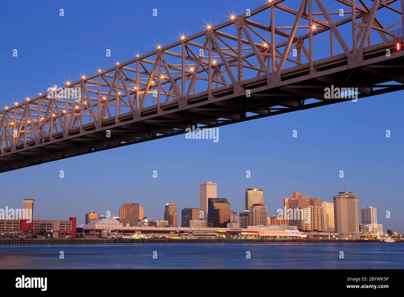 Crescent City Connection Bridge, New Orleans, Louisiana, USA Stock