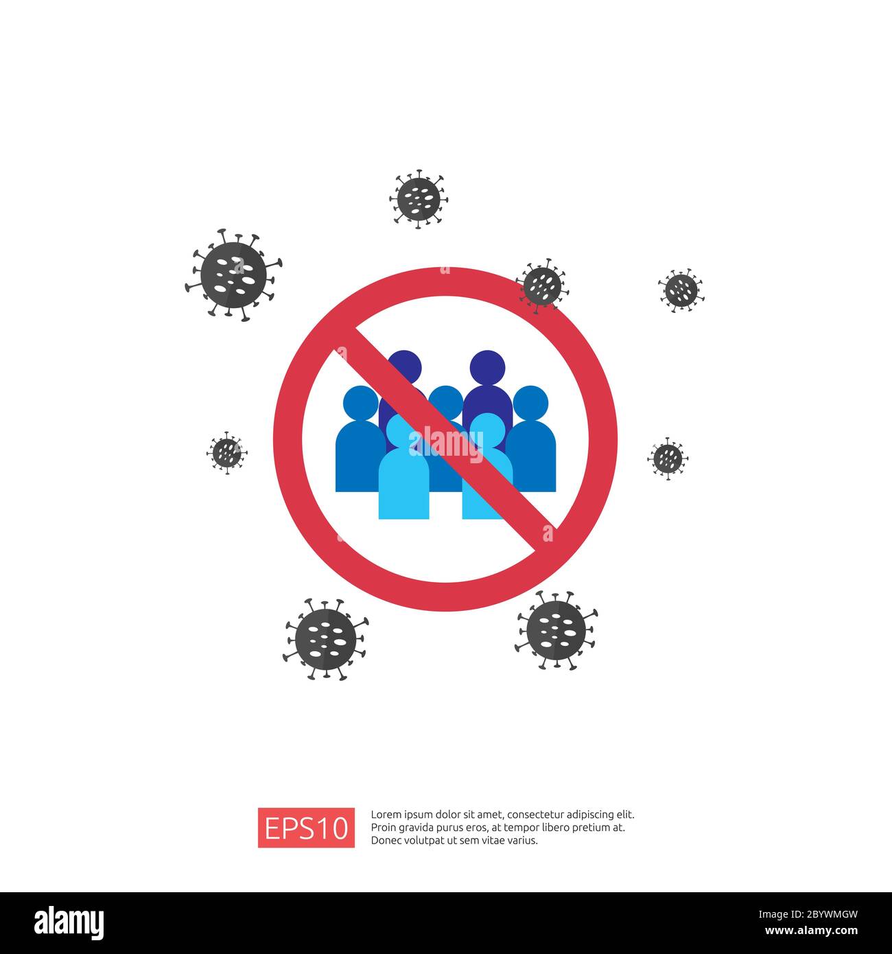 Pandemic Coronavirus outbreak. social distancing preventive for covid ...