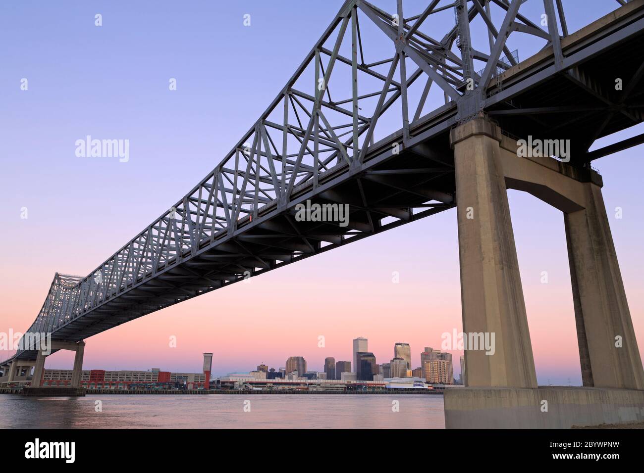 Crescent City Connection Bridge, New Orleans, Louisiana, USA Stock