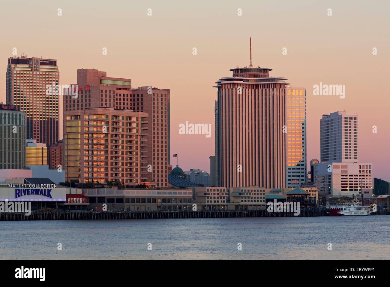 Mississippi River & New Orleans skyline, Louisiana, USA Stock Photo - Alamy