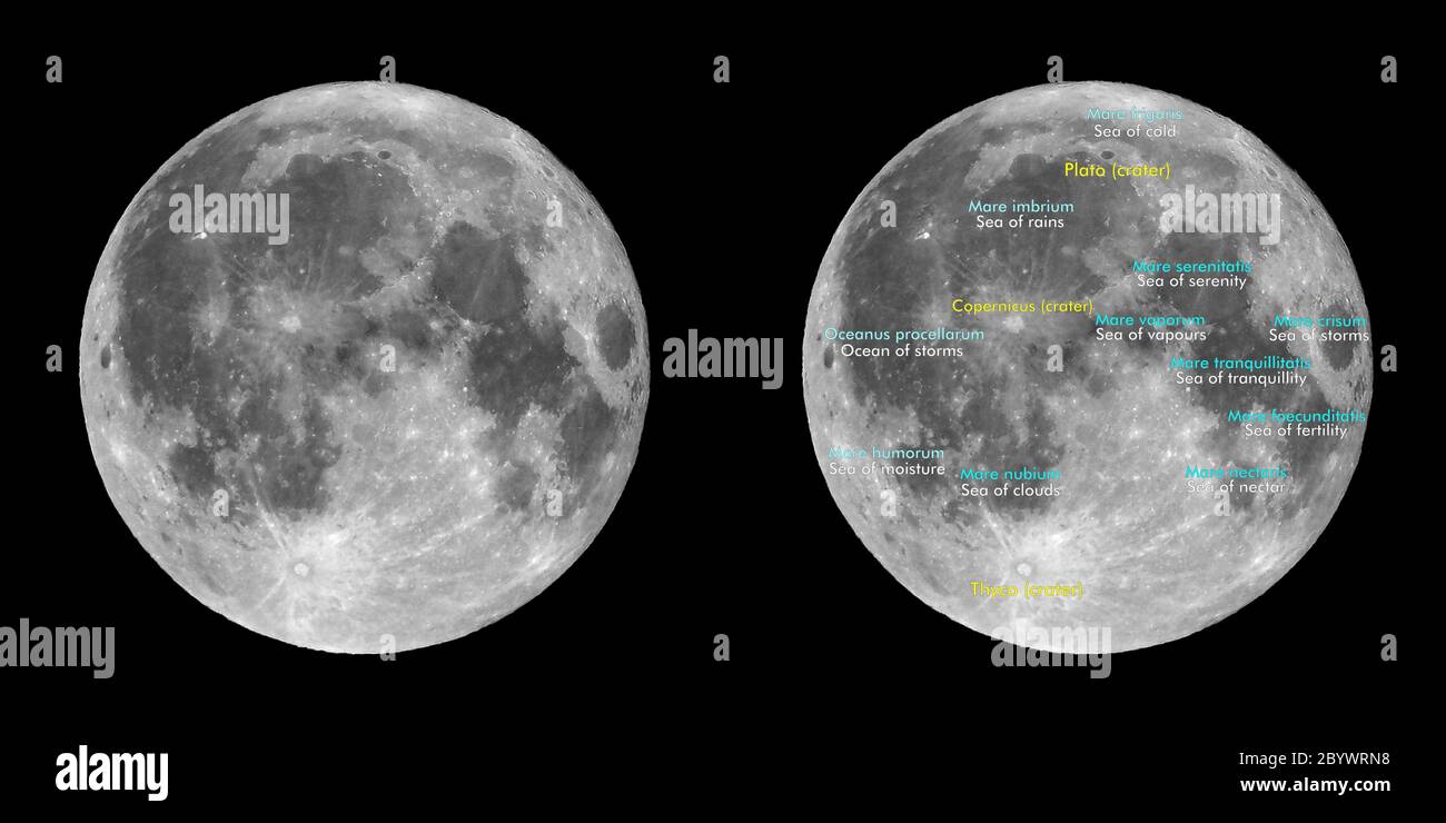Moon atlas Stock Photo