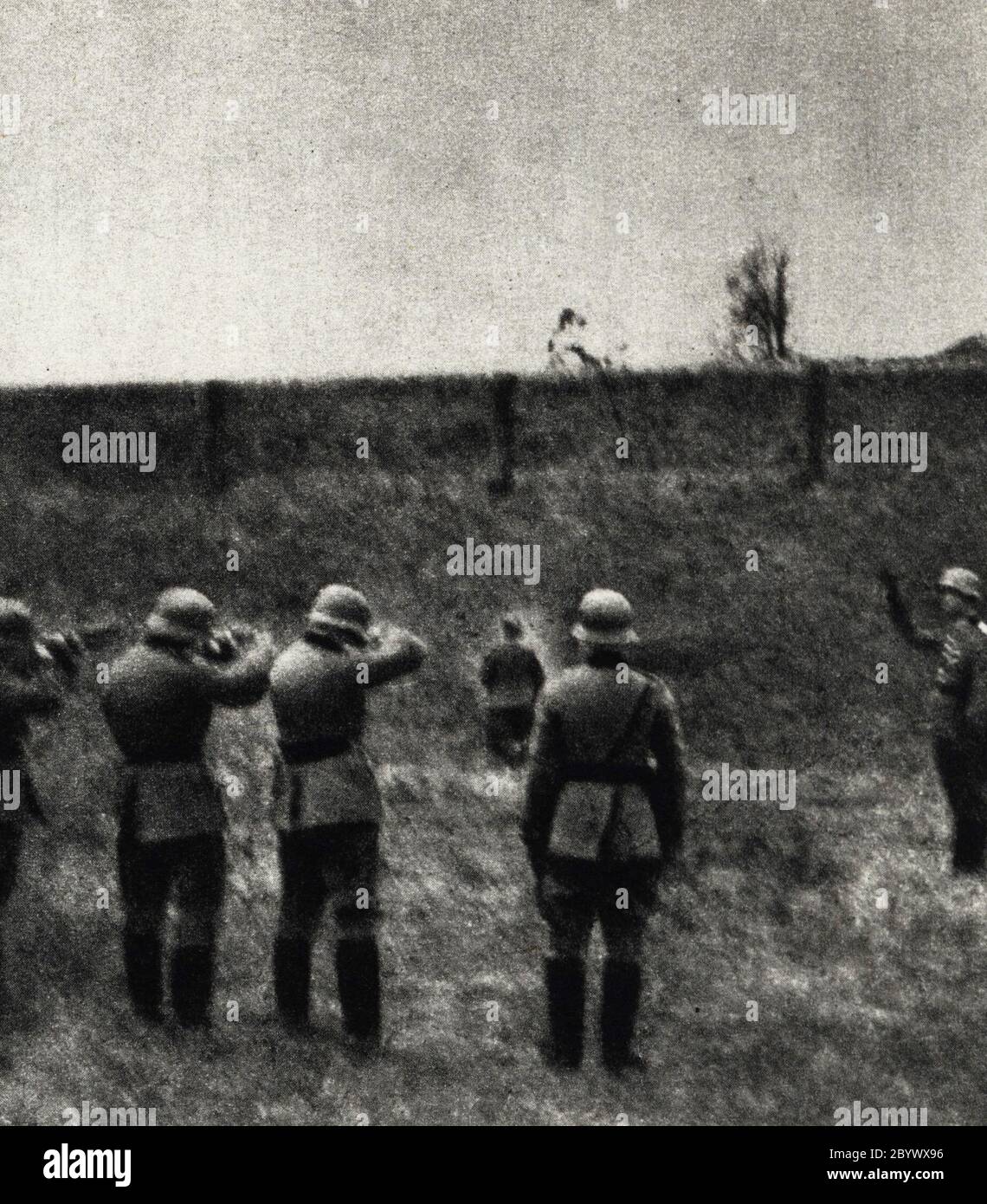 Poland under the Nazi-German occupation. Execution in the village near the city of Nowy Sącz in southern Poland (unknown date) Stock Photo