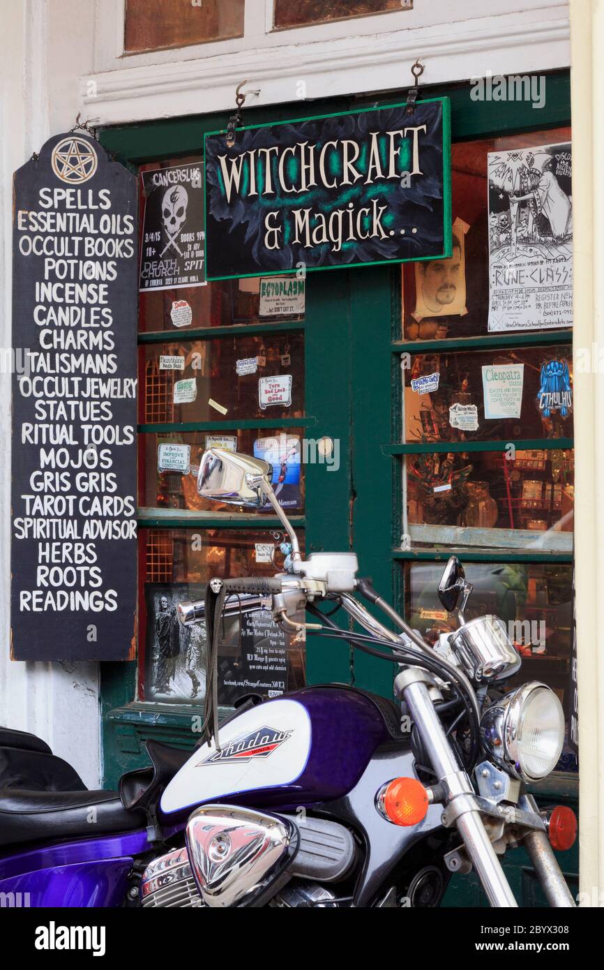 Esoterica store, French Quarter, New Orleans, Louisiana, USA Stock Photo
