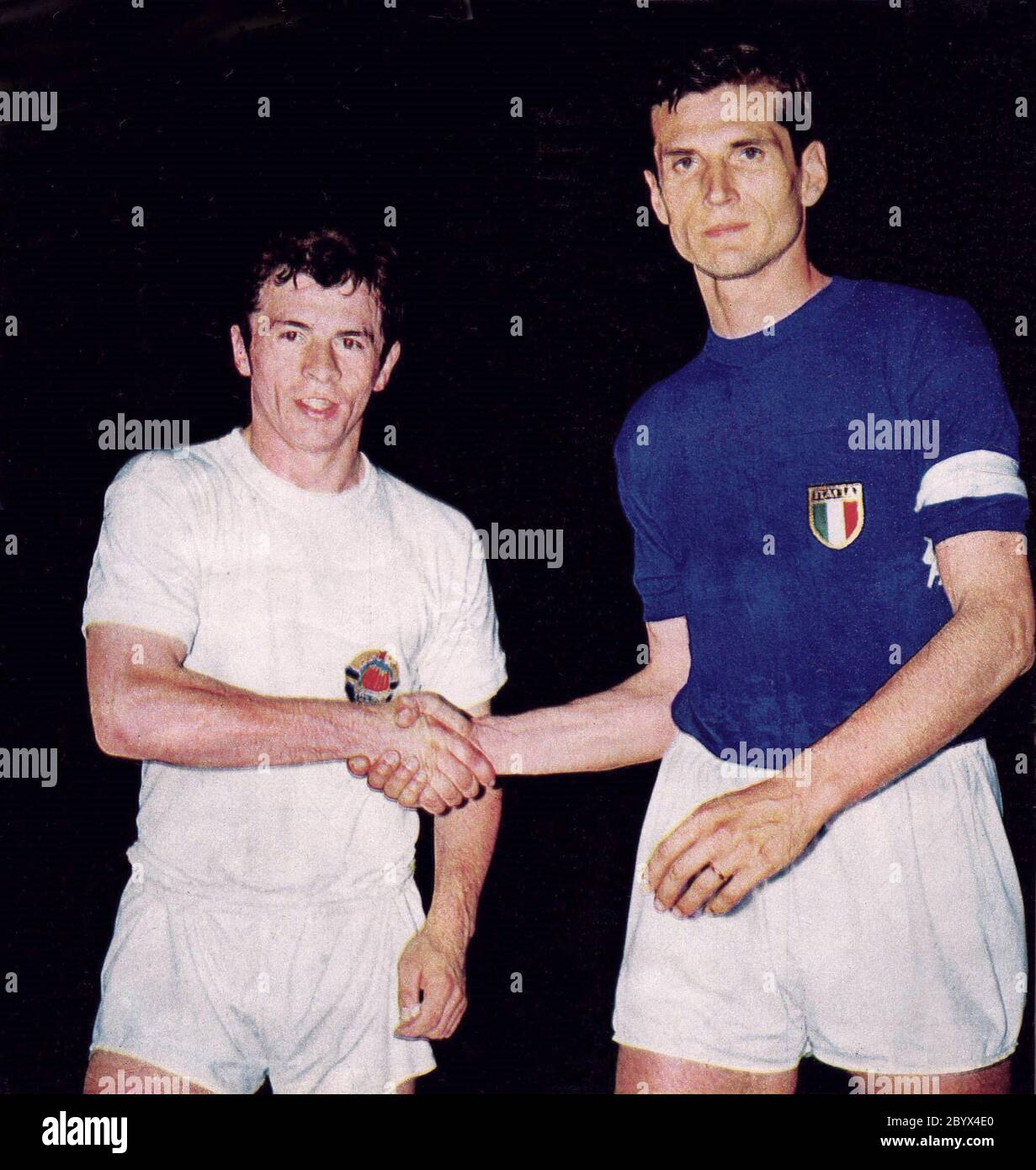 1968 European Championship final between Italy and Yugoslavia (1-1 dts; 2- 0 repetition) Stock Photo