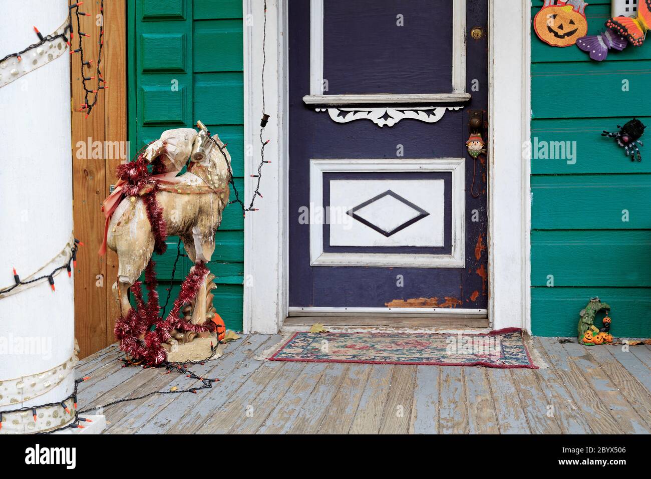 House in Faubourg Marigny District,New Orleans, Louisiana, USA Stock Photo