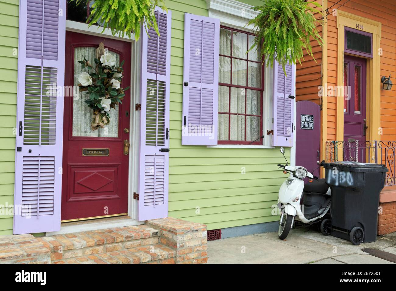 House in Faubourg Marigny District,New Orleans, Louisiana, USA Stock Photo