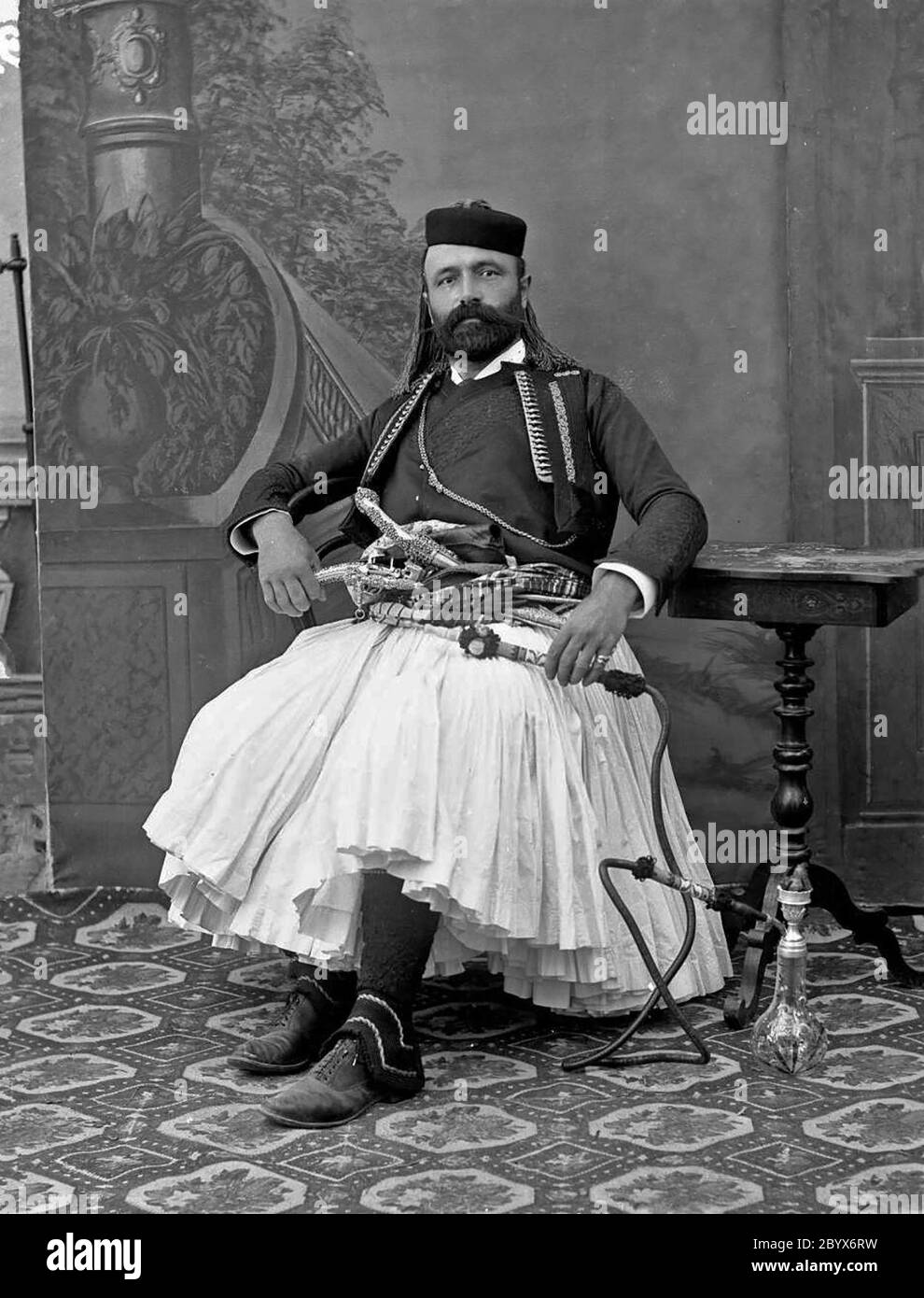 Albanian man in traditional clothes (Albanian Kit), early 20th century ...