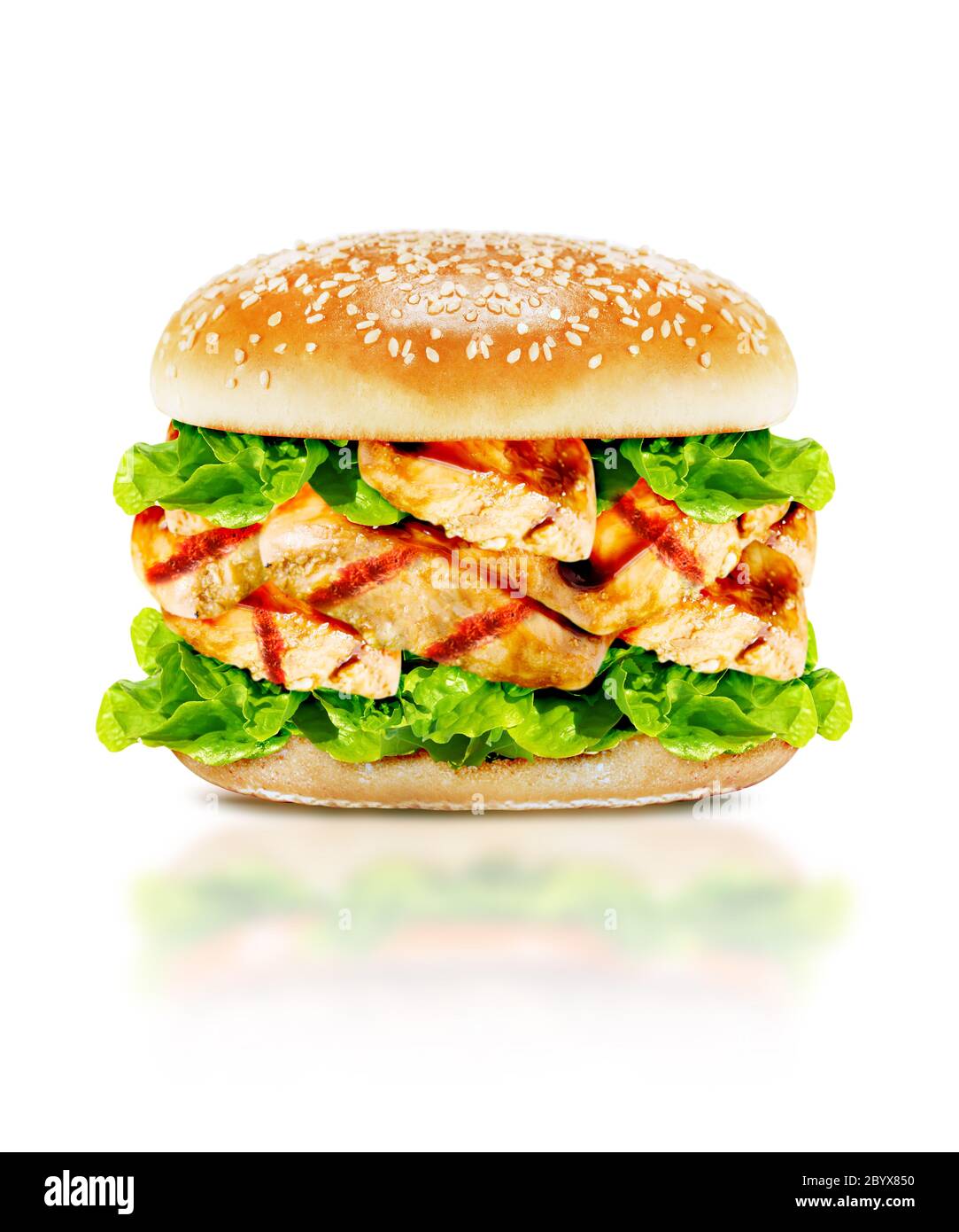 Delicious chicken burger Stock Photo Alamy