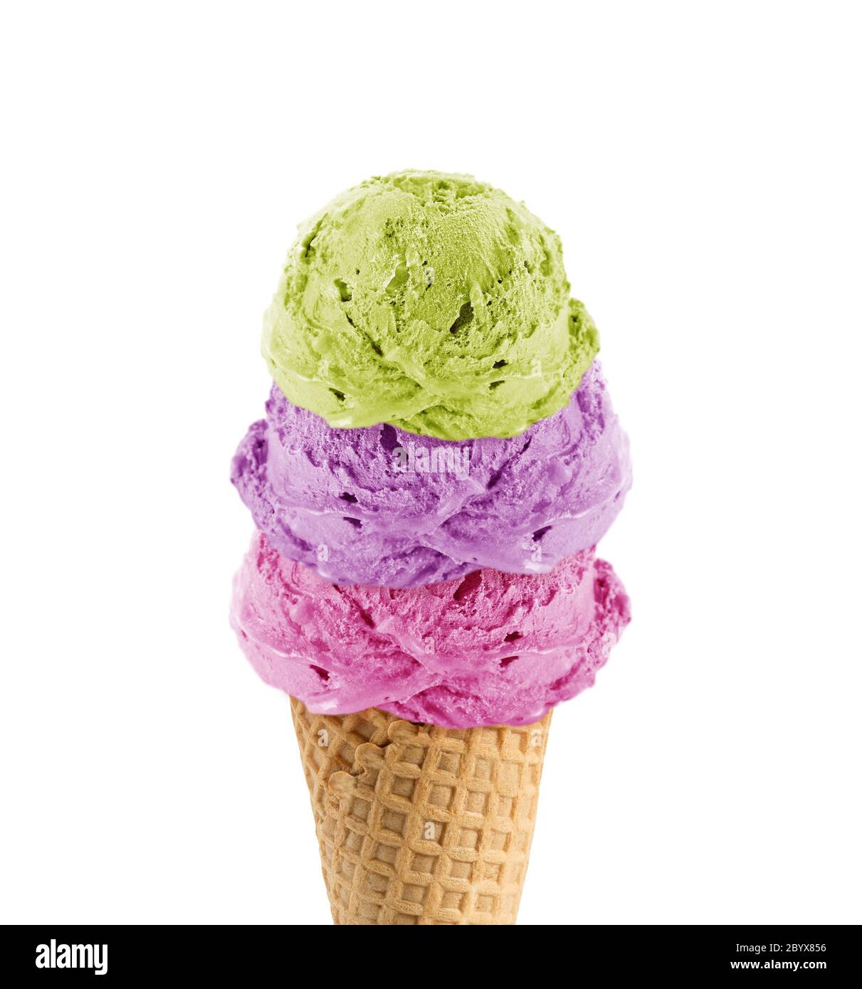 Three scoops of strawberry ice cream hires stock photography and images Alamy