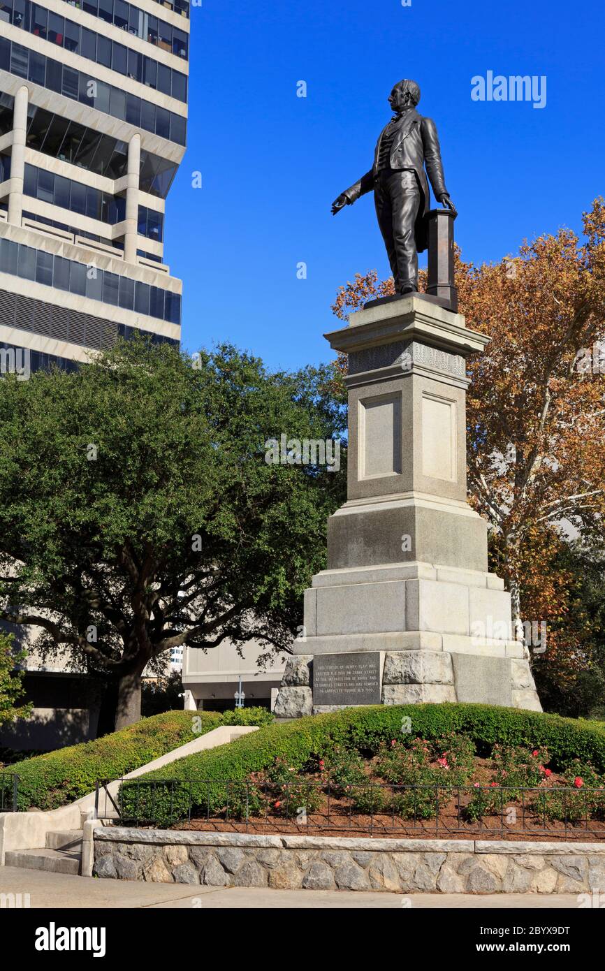 Henry Clay Monument, LaFayette Square, New Orleans, Louisiana, USA Stock Photo