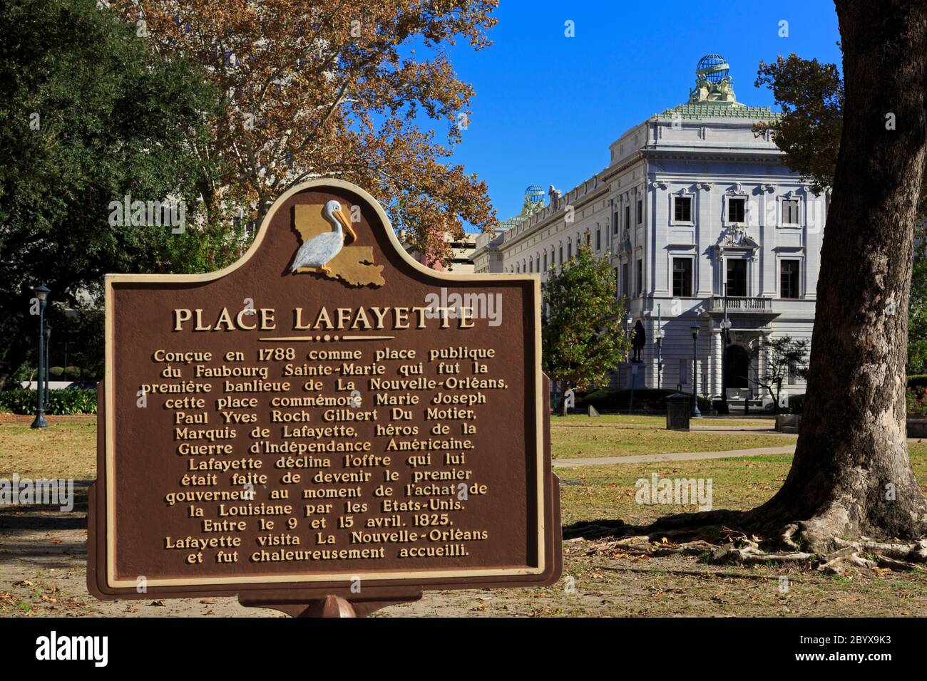 LaFayette Square, Warehouse District, New Orleans, Louisiana, USA Stock Photo