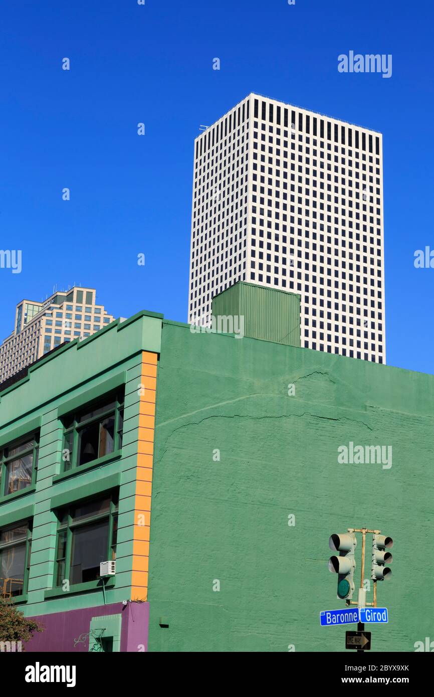 Baronne Street, Warehouse District, New Orleans, Louisiana, USA Stock