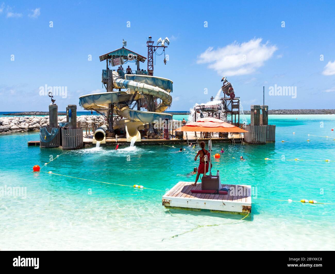 CASTAWAY CAY, THE BAHAMAS - May 19th, 2017 - Pelican Plunge water